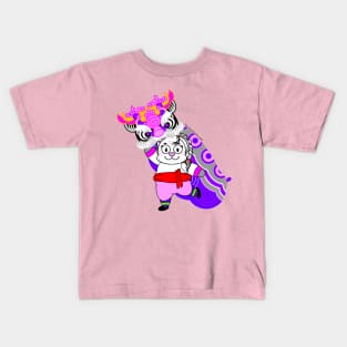 CNY: YEAR OF THE TIGER - LADY TIGER DANCER Kids T-Shirt